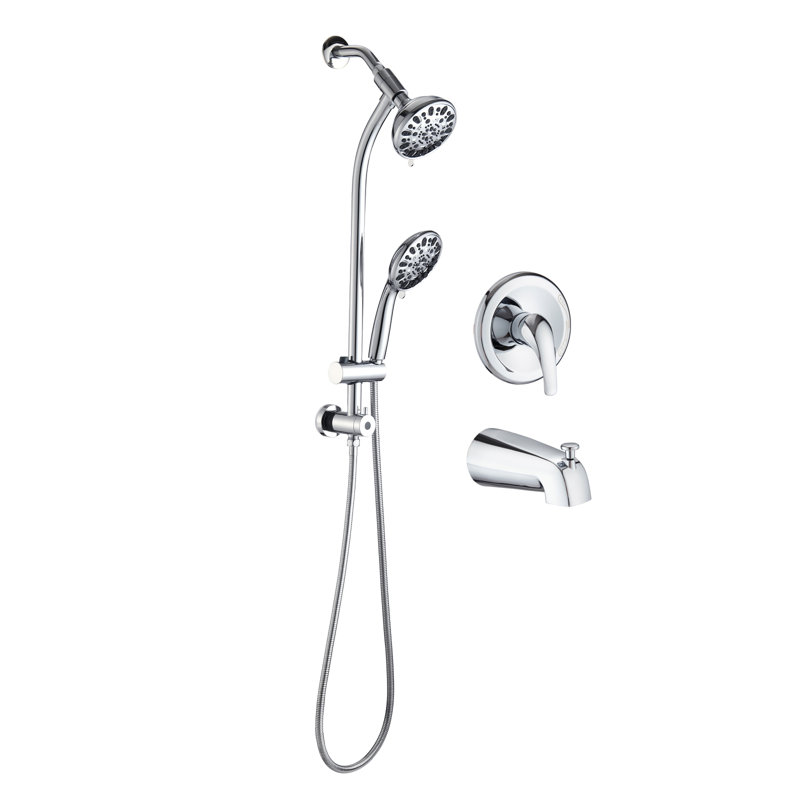 Robinet de baignoire et de douche noir mat, Chrome