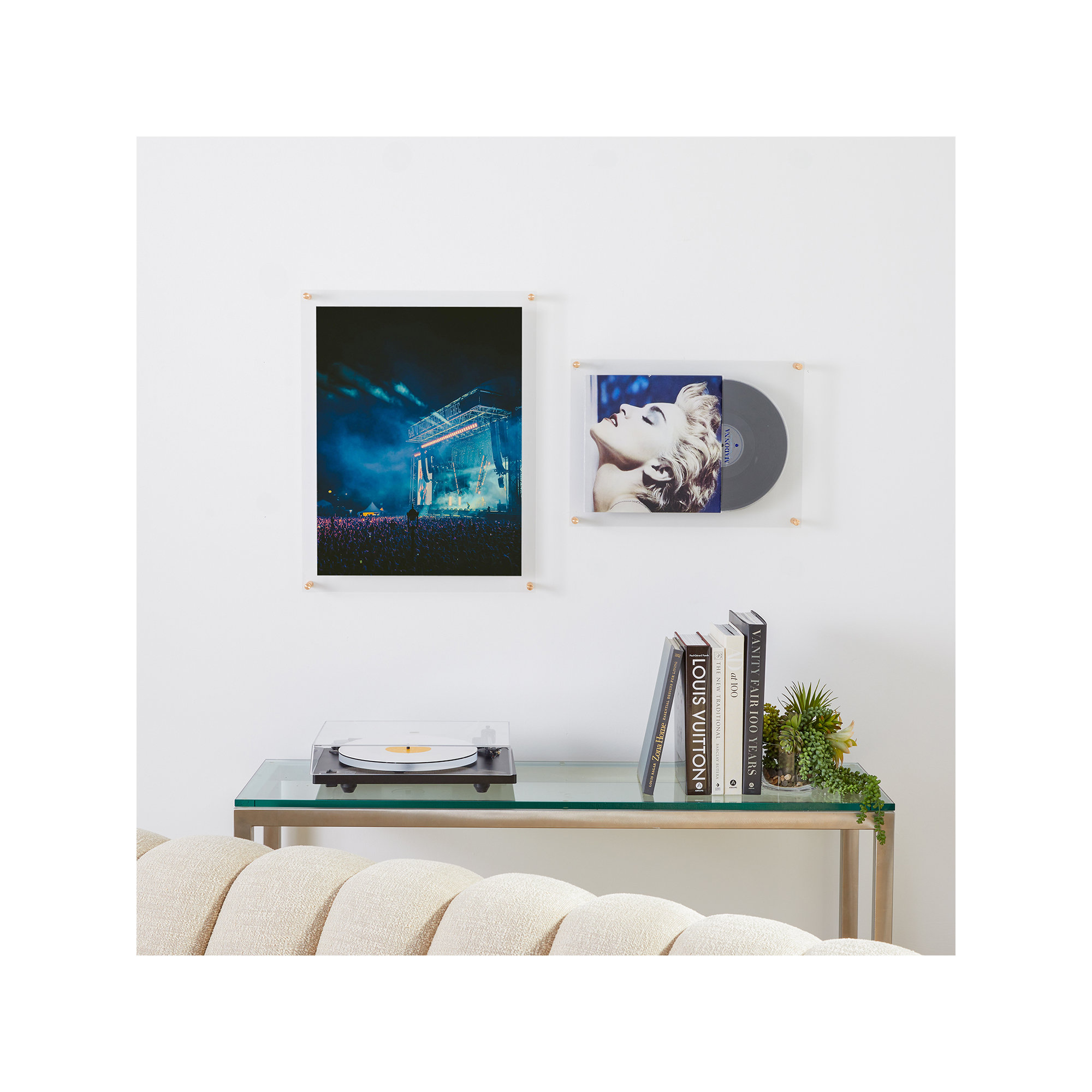 Clear UV-Grade Acrylic Modern Floating Picture Frame - Gold, 16" x 20", Gold