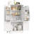 43'' Accent Cabinet With 6 Door Shelves, Pantry Cabinet With 4 Doors, Kitchen Storage Cabinet For Living Room, Dining Room-1377303383