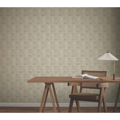 Papier peint pierre et bois