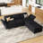 Alyciana U-Shaped Upholstered Sectional Couch Apartment Modular Sofa with Storage Ottoman-1242421093