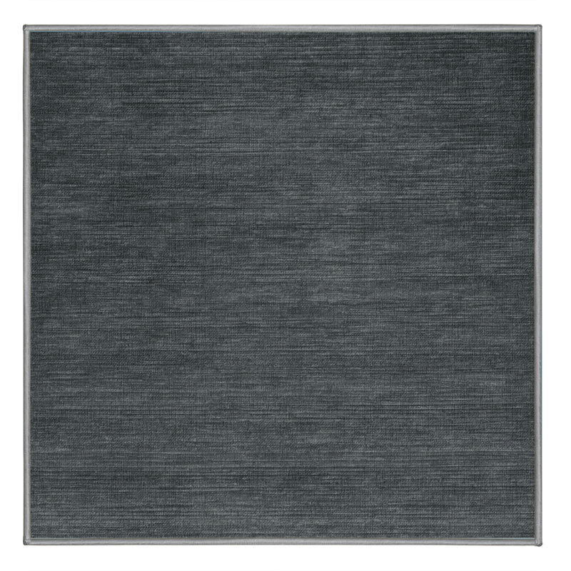 Tapis gris uni lavable à la machine, Carré 4 pi