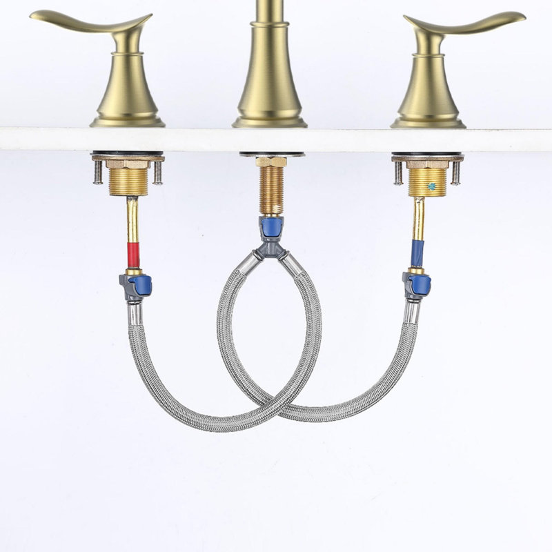 Bathroom faucet with 360 degree turn spout, Brushed Gold