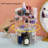 Multifunctional 360° Rotating Cosmetic Display Box With Brush Holder Perfume Tray, Transparent