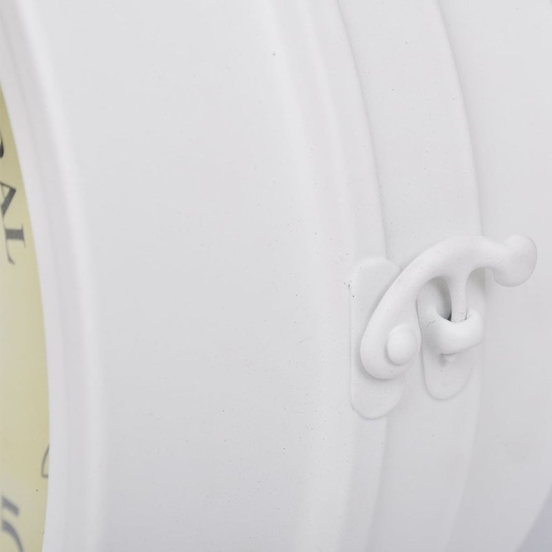 Metal Wall Clock, White