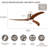 Parzy 52.04" Flush Mount Ceiling Fan Solid Wood Blades Ceiling Fan With Light With Remote Control-138173356-138173393