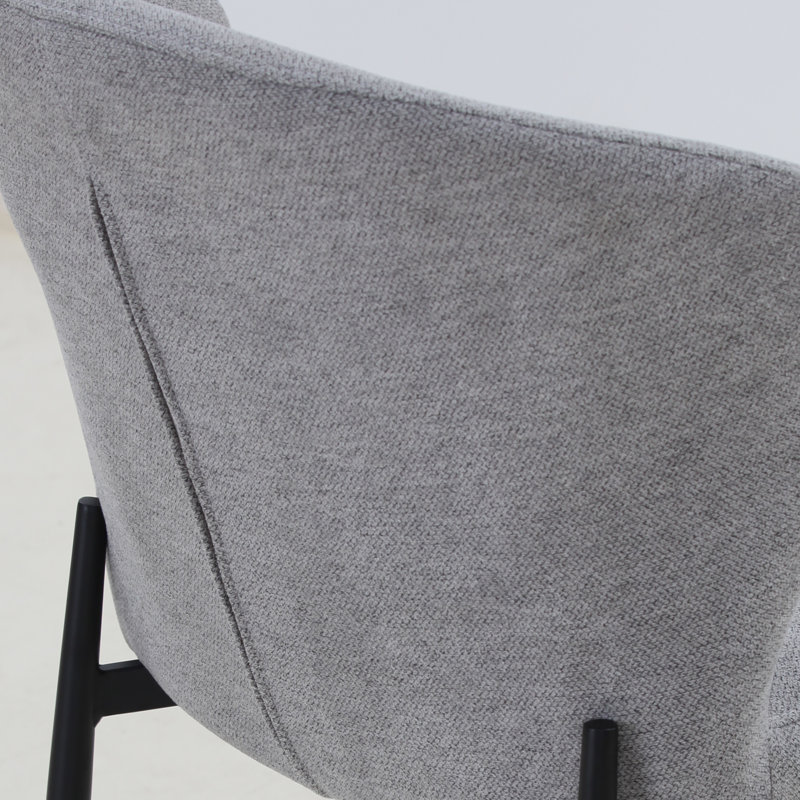 Chaises de salle à manger, chaises d'appoint Keyontay, Polyester gris clair