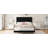 Queen Bed Frame with Adjustable Headboard, Velvet Upholstered Platform Queen Size Bed Frame, Vertical Channel Tufted, Strong Wooden Slats, No Box Spring Needed, Easy Assembly, Black-118103174-118103176