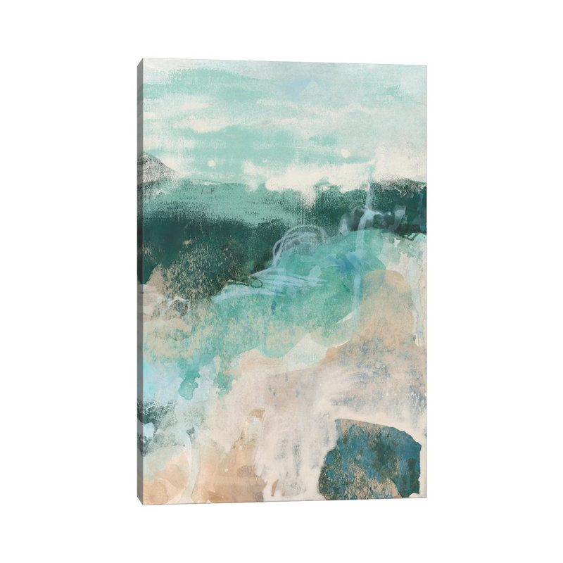 Emerald Vista II by June Erica Vess - Wrapped Canvas Gallery-Wrapped Canvas Giclée, 30.48 cm H x 45.72 cm W