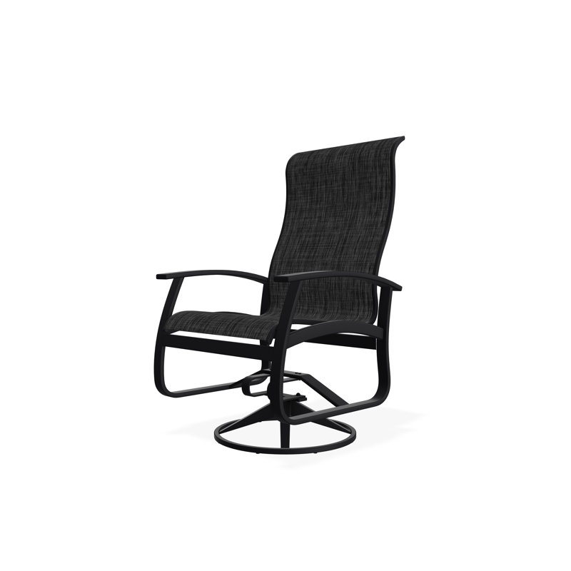 Belle Isle Outdoor Dining Chair, Augustine Shadow, Black
