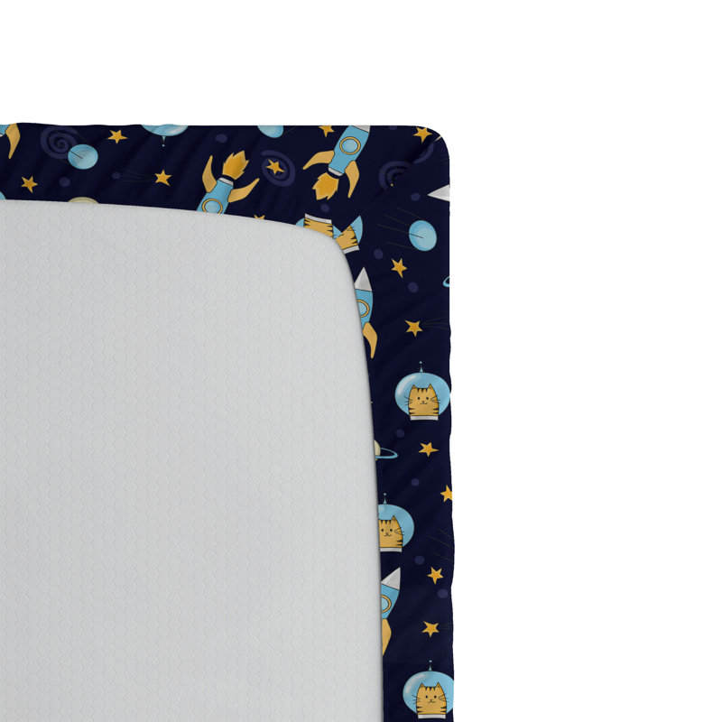 Ensemble de 2 draps-housse Ambesonne Space Flying to Outer Space, Drap-housse de taille double