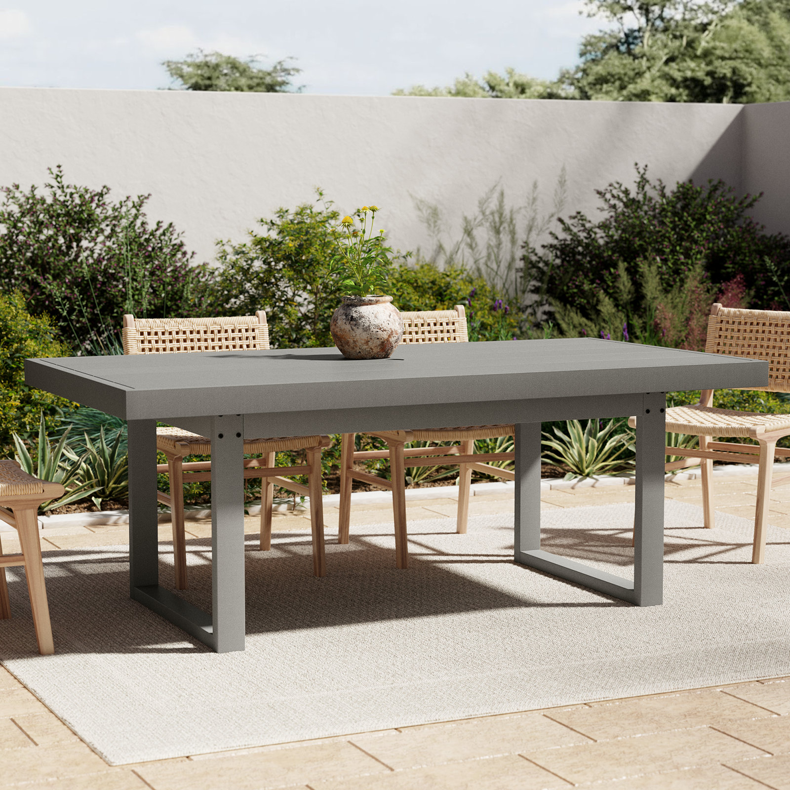 Edge Dining Table, Gray
