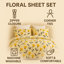  Ensemble de housse de couette Yellow Tulips-1626065268