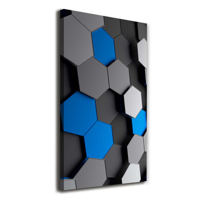 3D Abstraction - Wrapped Canvas Print, 120cm H x 60cm W