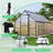 8x16 Ft Heavy-Duty Aluminum Greenhouse Kit with Lockable Door, UV-Protected Polycarbonate Panels, Adjustable Roof Vent and Gutter System for Weather-Resistant Outdoor Use-124939457