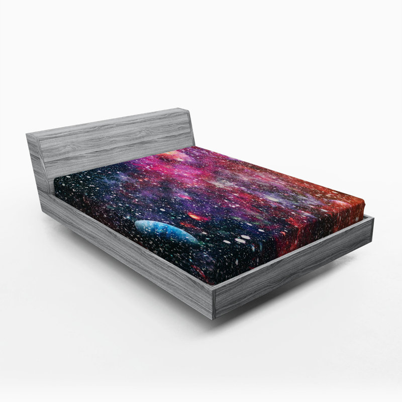 Microfiber Abstract Fitted Sheet, Full Fitted Sheet