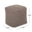 Pouf en coton tissé à la main Amuleto, motif de losanges gris foncé et brun - repose-pieds de salon polyvalent 15 po x 15 po x 15 po-235888497