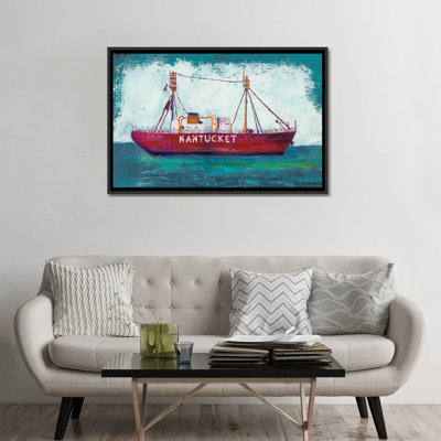 «Nantucket Lightship» par Melissa Averinos, reproduction d'art sur toile tendue