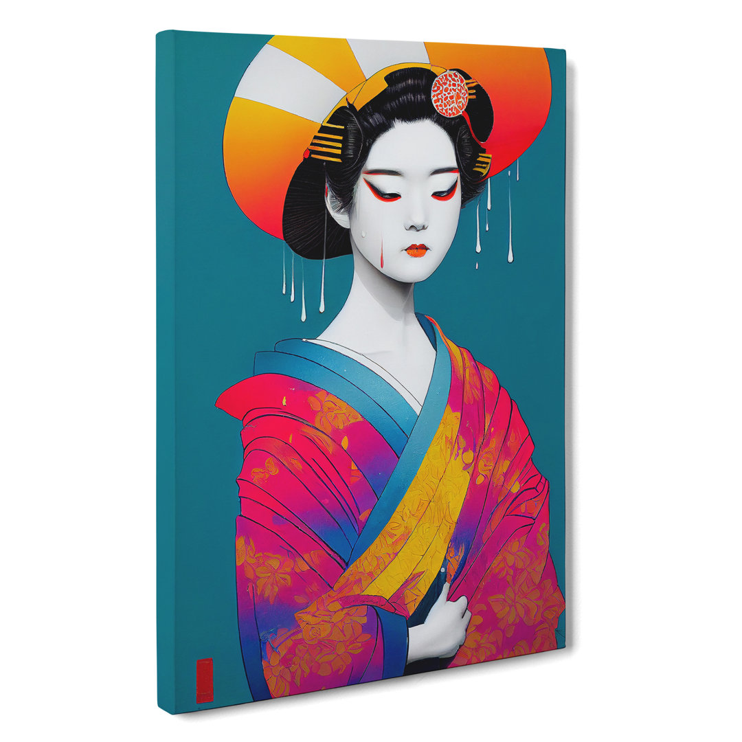 Paint Drip Geisha No.1 - Wall Art