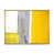 Toile avec cadre flottant or