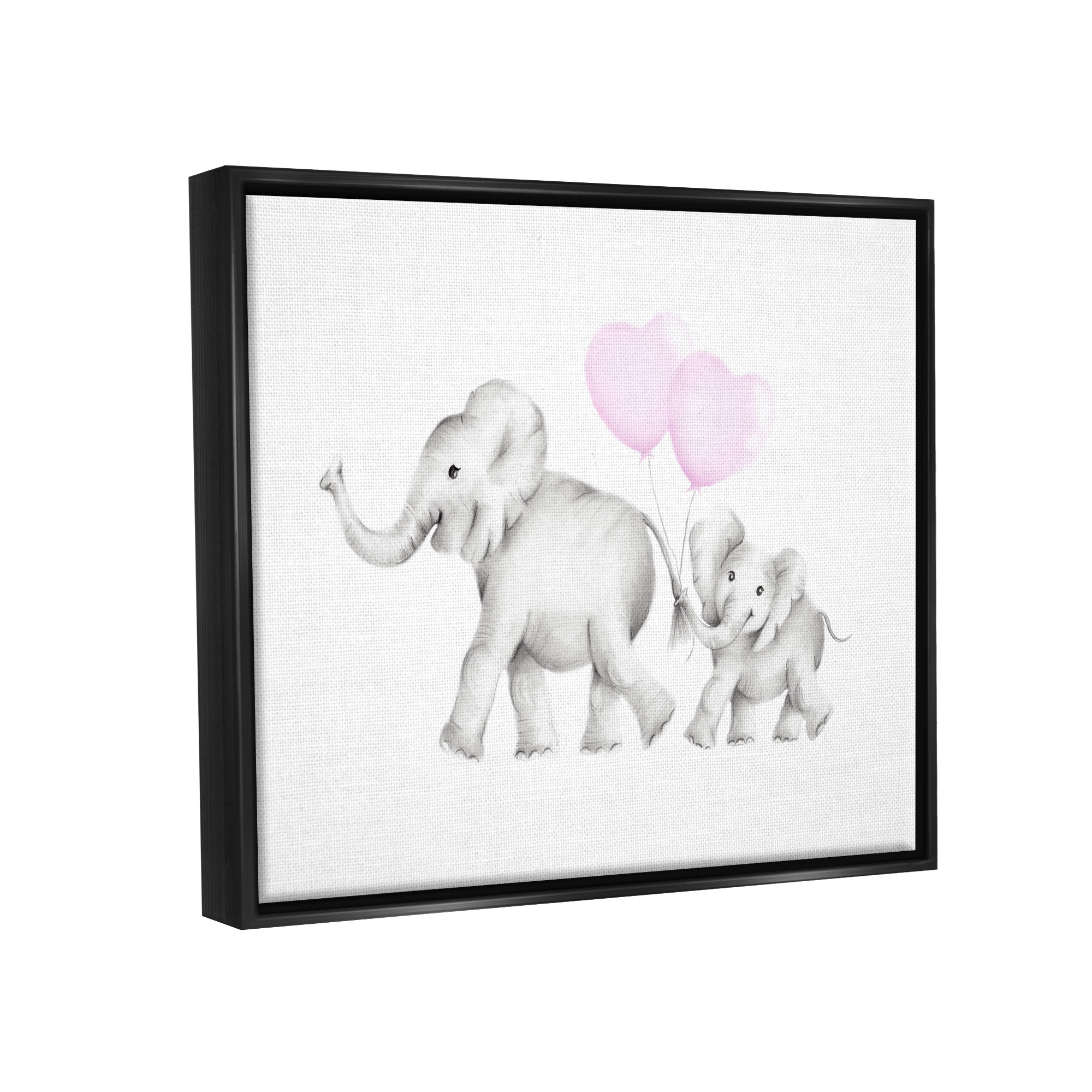 Trinx Mama And Baby Elephants Canvas Wall Art By Studio Q | Wayfair