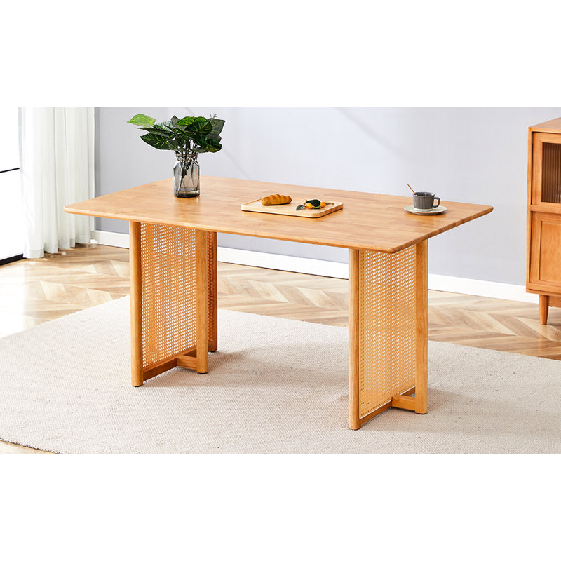 Table de salle à manger en bois massif chinois avec amélioration, bureau en bois pour différents espaces, table et bureau rétro à installation facile, espace de vie, processus d'installation facile
