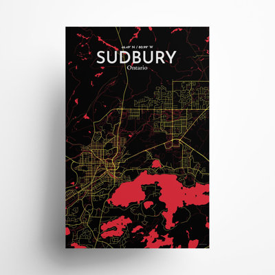 Sudbury City Map, impression