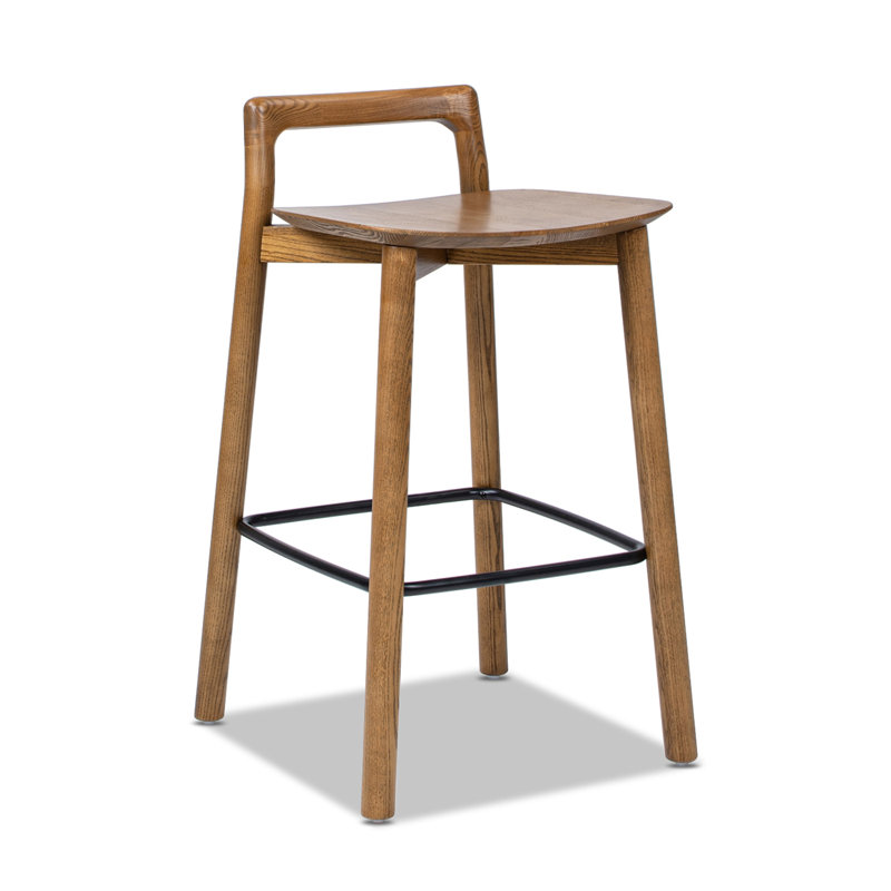 Tabouret de bar Sven, Marron foncé, Tabouret de comptoir (siège d'une hauteur de 26,5