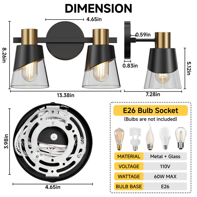 Vanity Light Bathroom Lighting, 2