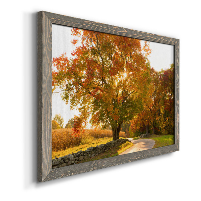 «Maple Tree Drive» - Toile encadrée de qualité supérieure - prête à être accrochée, H 37,5 po x l 27,5 po x P 1,5 po, Gris