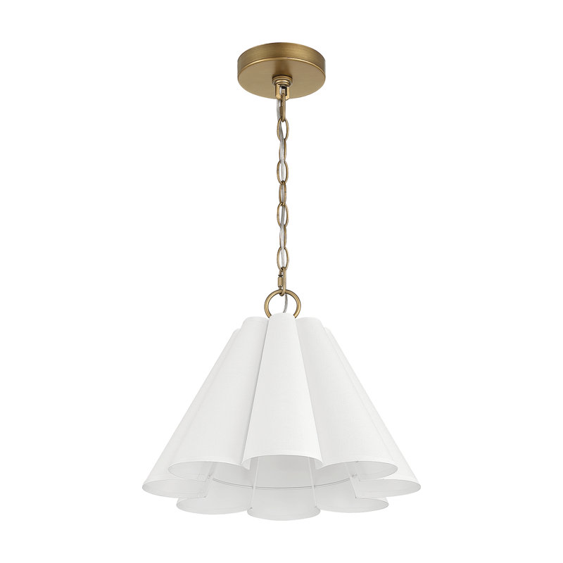 Hunter Isabella Scalloped 1 Light Medium Pendant Ceiling Light Fixture