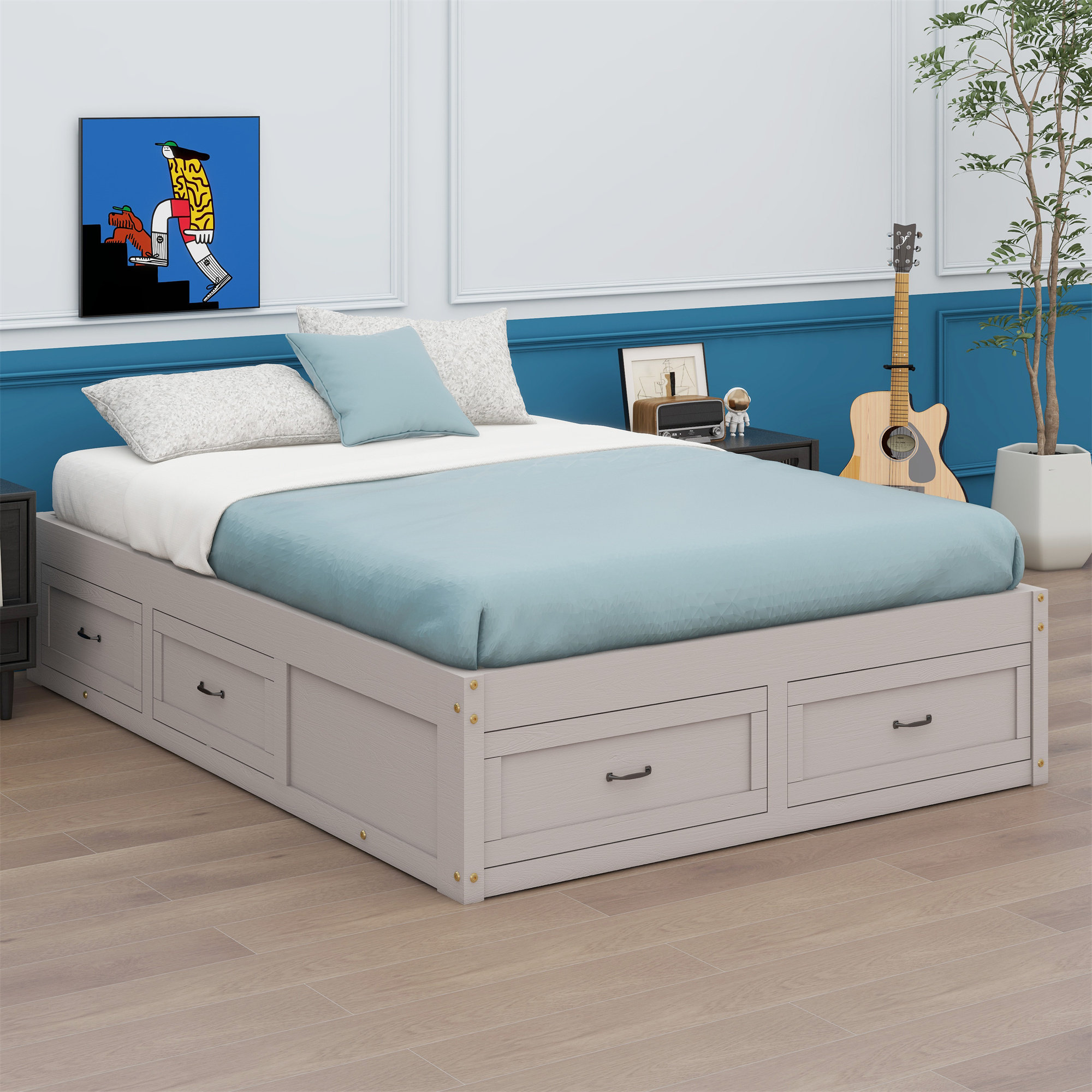 Lark Manor Platform Bed With 6 Storage Drawers - Wayfair Canada