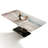 Black Rectangular Marble Stainless Steel Dining Table-134966254