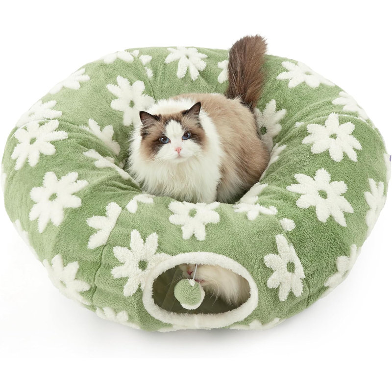 Lit tunnel pour chat Lesure, Vert, Standard (L 33,5 po x l 33,5 po)