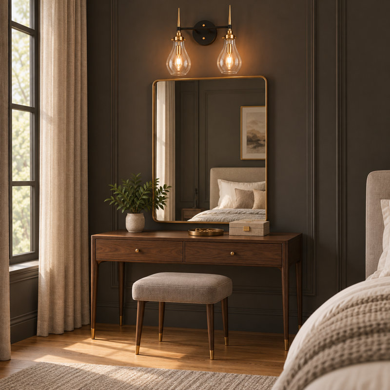 Hooman Dimmable Vanity Light Armed Sconce, 2