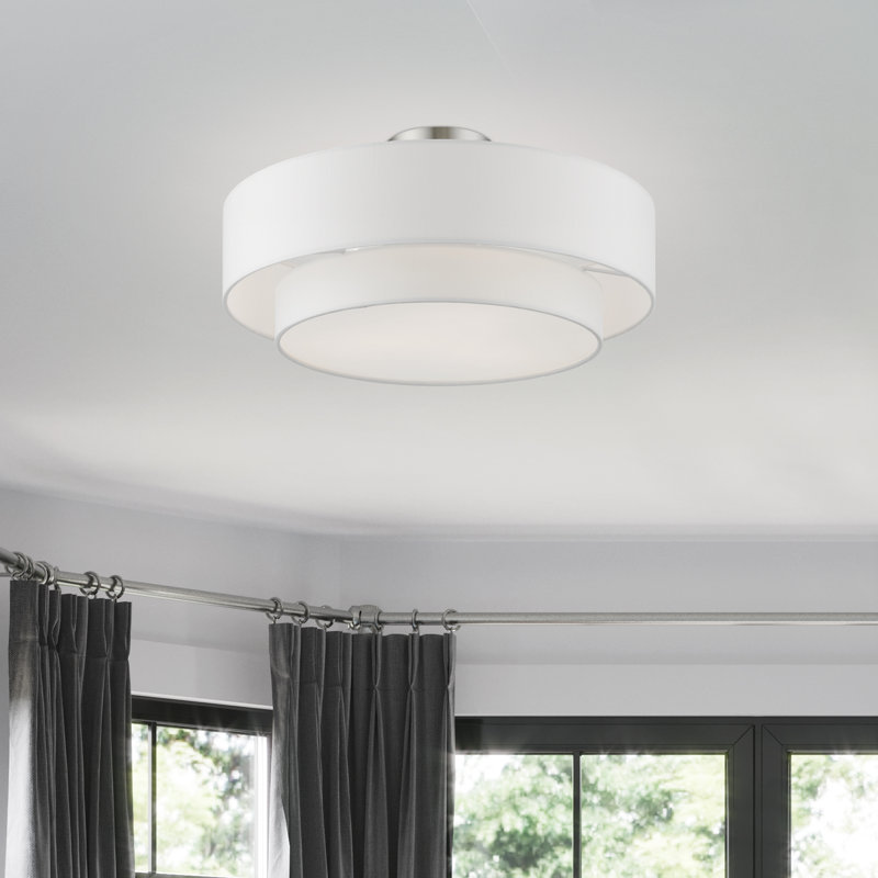 Areial 3-Light 18" Semi Flush Mount