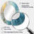Teal Circular Sensitivity Gold Watercolor I - Modern Oval Wall Mirror-497989101