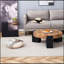 Table basse ronde à double couche