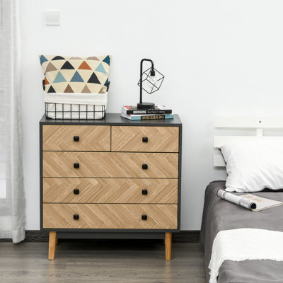 Tenley 80cm W 5 - Drawer Chest of Drawers