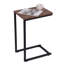 C Shaped Sofa Side Table, Metal Frame, 30 x 40 x 60cm, Oak