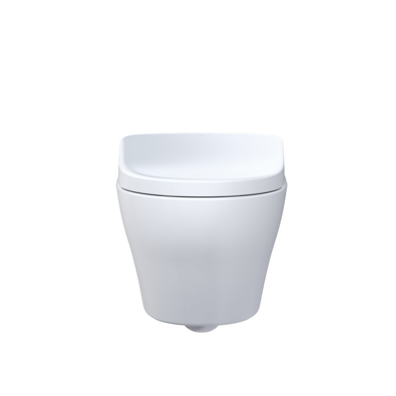 White Elongated Wall-Mounted Dual Flush High Efficiency Toilet