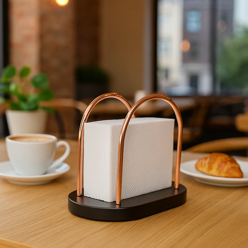 Wood Napkin Holder, Black
