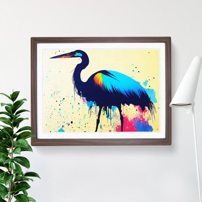 Heron Bird Splash Vol.3 Abstract - Single Picture Frame Painting