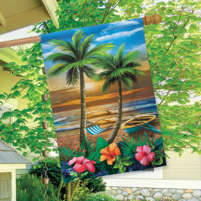 Sunset in Paradise House Flag