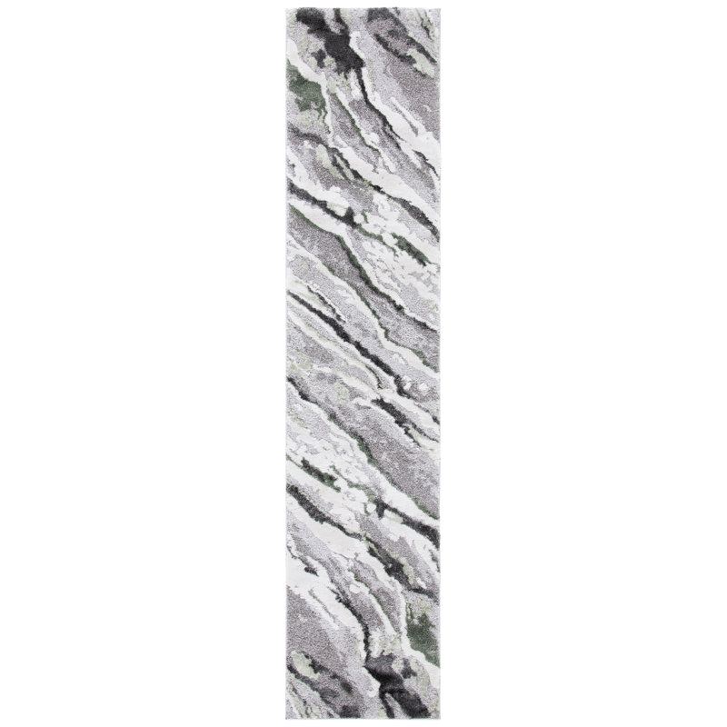Grovesend 300 Performance Abstract Rug, Runner 2' x 8'