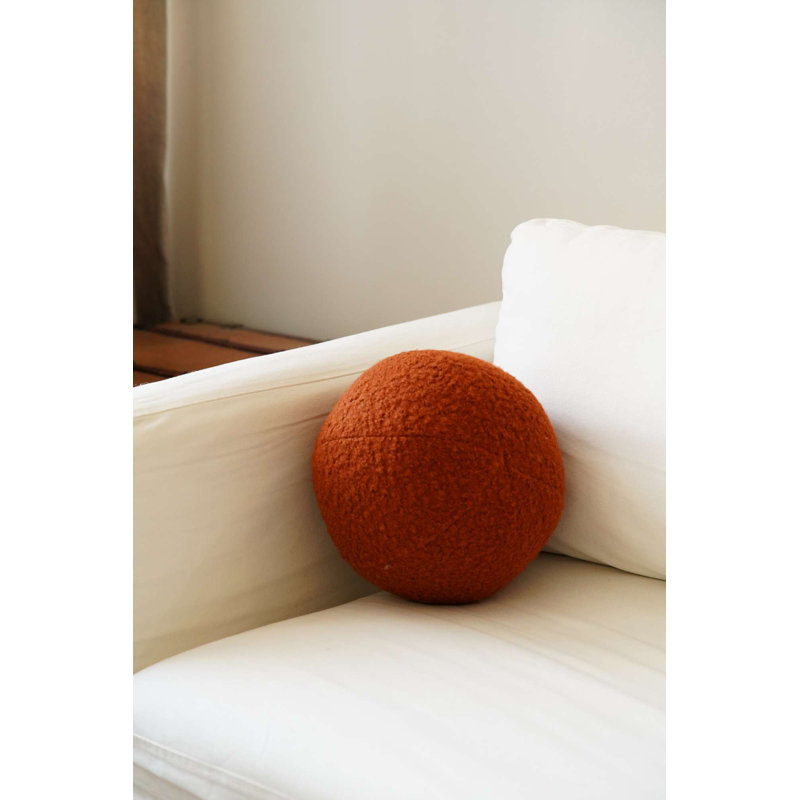 Eco-Friendly Cushion, Brick Color, 20 x 20 x 7.9 inches | 75% Recycled Polyester & 25% Polyester with Silicone Filling | Machine Washable at 68°F | Perfect for Home Decor, Comfortable Seating, and Sustainable Living