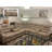 Grey Breathing Leather 3-piece Living Room Recliner Sofa Set