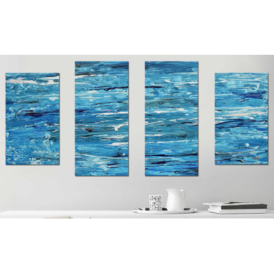 " Blue Maze " by Cassie Studios 4 - Pieces