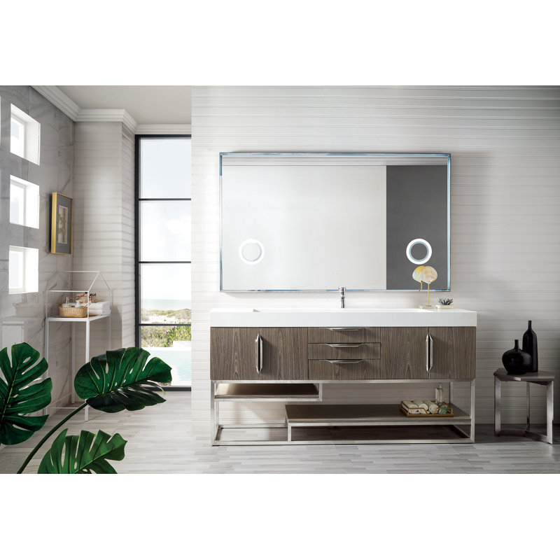 Columbia 72'' W Single Vanity, Ash Gray