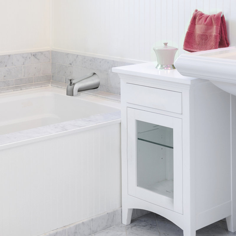 Bec de baignoire mural avec inverseur, Nickel satiné